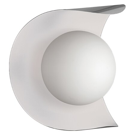 Dainolite 1Lt Wall Sconce S Chrome & M White CRT-61W-SC-MW